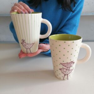 MUG VERDE h14cm set 2 pezzi