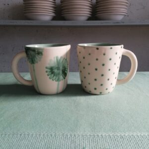TAZZA DA TÈ VERDE h10cm set 2 pezzi