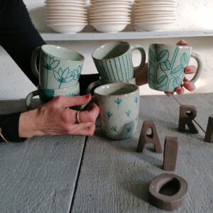 TAZZA DA TÈ VERDE h10cm set 6 pezzi