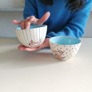 COPPETTA  CEREALI  CELESTE h7cm set 2 pezzi